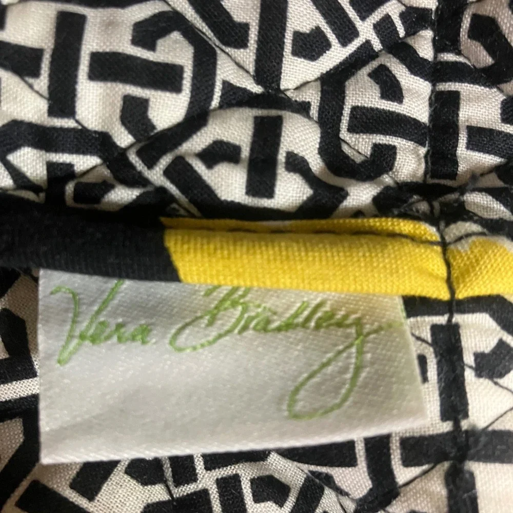 Vera Bradley Dogwood Quilted Floral Tote Bag‎ Yellow Black White Retired Bag